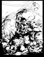 Wolverine Vs The Hand (inked) by Jimbo Salgado and Jeffrey Huet Comic Art